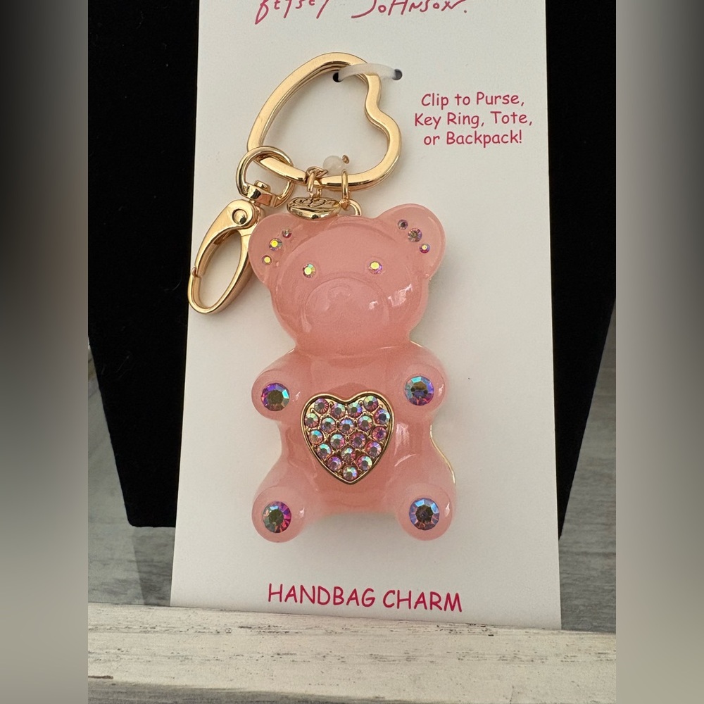 Betsey Johnson Large Gummy Bear Bag charm / Key Chain, NWT